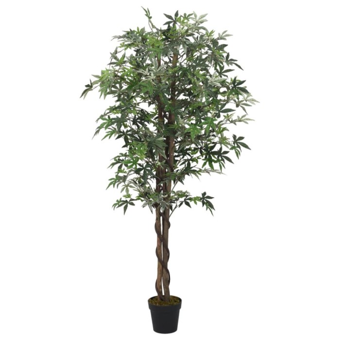 vidaXL Arbore de arțar artificial 224 de frunze 80 cm verde