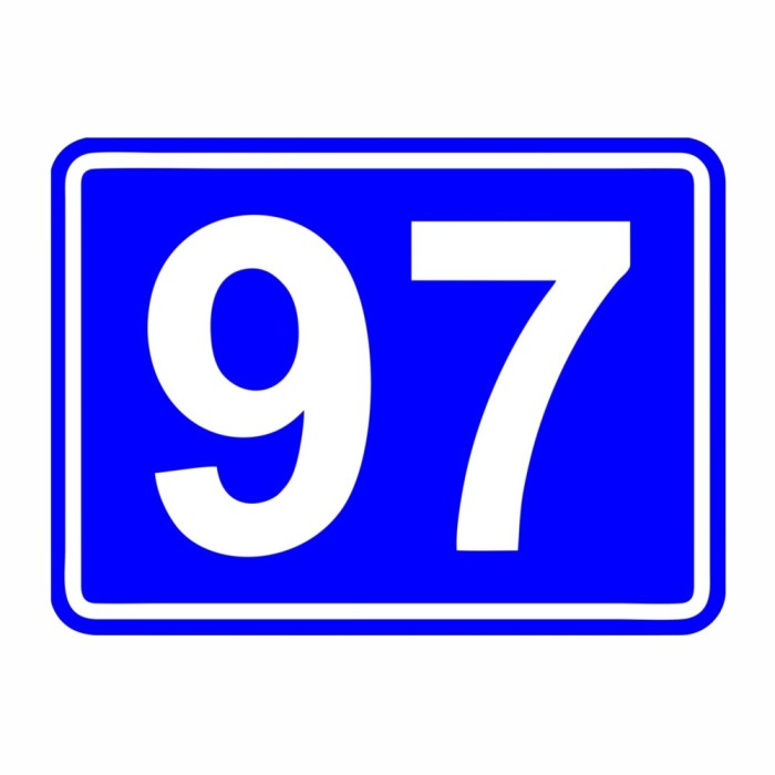 Indicator stradal număr 97