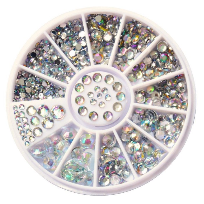 Carusel - disc pietricele decorative nail art, diverse marimi, aspect diamant Carusel - disc pietricele decorative nail art, diverse marimi, aspect diamant