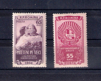 ROMANIA 1954 - LUNA PRIETENIEI ROMANO-SOVIETICE - MNH - LP 377 foto