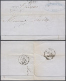 France 1854 Postal History Rare Stampless Cover + Content Autun Epinac D.1023