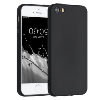Husa pentru Apple iPhone 5 / iPhone 5s / iPhone SE, Silicon, Negru, 33098.01 foto