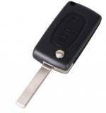 Carcasa cheie Topautochei&reg; pentru Peugeot 207 307 308 407 807 2 butoane /LAMELA VA2 , BATERIE PE CARCASA