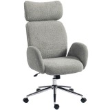 HOMCOM Scaun de birou cu tetieră reglabilă, scaun ergonomic de birou, funcție de &icirc;nclinare, reglabil pe &icirc;nălțime, Gri &icirc;nchis | Aosom Romania