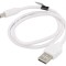 Cablu USB A la DC 5.5/2.5 alb 0.5m cositorit