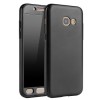 Husa Samsung Galaxy A3 2017, Fata+Spate+Sticla, Protectie Completa, Negru