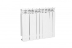 Pachet Radiator calorifer din aluminiu Fornello G600F 10 elementi, set accesorii 11 piese si robineti tur/retur