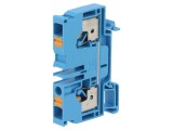 Conector Șine 6mm2 1 Pista 2 Borne Albastru Wemid