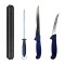Set profesional de macelarie, dezosat, transat, filetat, 2 cutite, otel carbon, suport magnetic, masat pentru ascutit