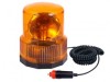 Girofar Magnetic Auto 12V Galben cu Bec R10W 10W, Cablu Spirala si Stecher Bricheta