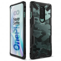 Husa OnePlus 8 - Ringke Fusion-X Camo Black foto