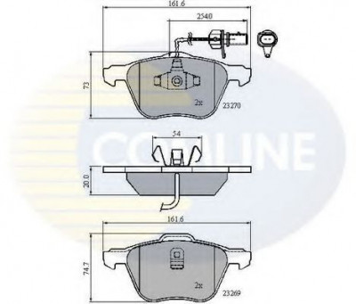 Set placute frana,frana disc SEAT ALHAMBRA (7V8, 7V9) (1996 - 2010) COMLINE CBP11136 foto