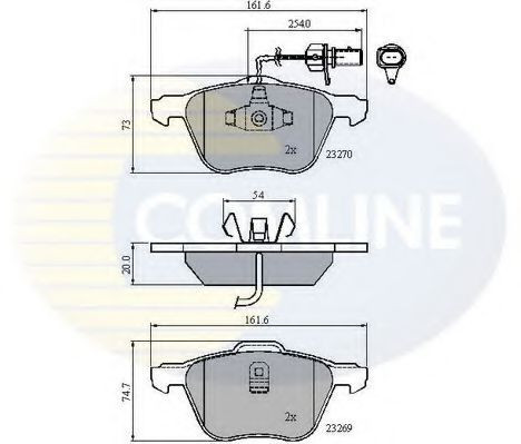 Set placute frana,frana disc SEAT ALHAMBRA (7V8, 7V9) (1996 - 2010) COMLINE CBP11136