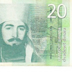 M1 - Bancnota foarte veche - Serbia - 20 dinarI - 2011