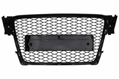 Grila Centrala Fara Emblema Audi A4 B8 (2007-2012) RS Design Negru Lucios Performance AutoTuning foto
