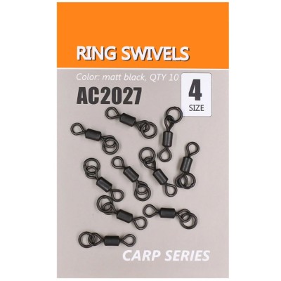 Vartej cu Anou Orange Ring Swivels No.4, 10buc/pac foto