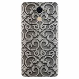 Husa silicon pentru Huawei Enjoy 7 Plus, Baroque Silver Pattern