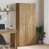 Gossi dulap inalt, stejar artizanal, 82,5x30,5x185 cm, lemn prelucrat
