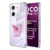 Husa antisoc pentru xiaomi poco m7 pro 5g - airbag tpu, col&Egrave;uri ranforsate- butterfly roz