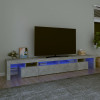 Comoda TV cu lumini LED, gri beton, 260x36,5x40cm GartenMobel Dekor, vidaXL