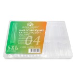 Set 120 bucati tipsuri dizolvabile, 12 marimi, 5XL extra-lung, patrat la v&acirc;rf, Nr. 04