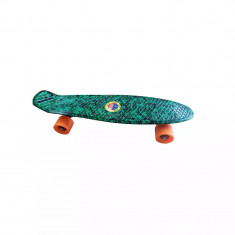 Penny board cu roti de silicon +5 ani Verde