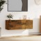 Gossi dulap de perete, stejar fumuriu, 100x36,5x35 cm, lemn prelucrat