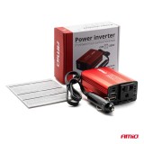 Convertor de tensiune 12V -&gt; 230V, 150W/300W, 2 x USB 5V