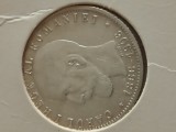 Moneda ARGINT CAROL 1 , 1866-1906, 1 LEU