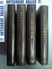 MAIAKOVSKI / LERMONTOV / ESENIN / PUSKIN - 4 volume -editie bibliofila foto