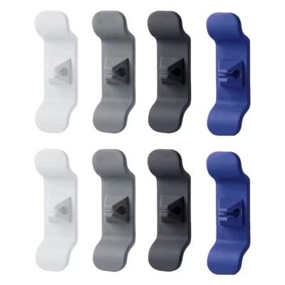 Set 8 organizatoare de cablu autoadezive pentru electrocasnice, 3 x 10.3 cm, cauciuc, multicolor foto