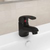 VidaXL Baterie mixer de chiuvetă, negru, 13x10 cm 149080