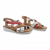 Sandale Dama, Pass, PAS-2G2146, Casual, Piele Naturala, Tabac