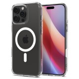 Husa IPhone 16 Pro Max Spigen Ultra Hybrid T magsafe alb buton acoperit