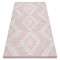 Covor ECO SISAL BOHO MOROC Caro 22312 franjuri - două niveluri de l&acirc;nă roz / cremă, covor reciclat, 155x220 cm