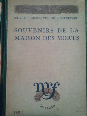 Henri Mongault - Souvenirs de la maison des morts (1932) foto
