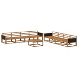 vidaXL Set de canapele de exterior 9 pcs natural Lemn Solid de Acacia 3382432
