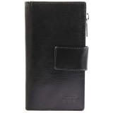 Portofel dama, Leonardo Verrelli, protectie RFID, piele, negru