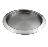 Tava rotunda pentru servire, din inox, Kasemi 1101425, gri, 30 cm
