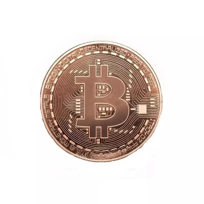 Moneda Bitcoin pentru colectionari Roz foto