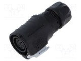 Conector circular mufă mamă 7 pini 5A 250V IP67 drept LUTRONIC