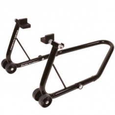 Stand Moto for motorcycles; under spate wheel, lifting capacity: 200 kg, mobile, colour: Black, material: Steel