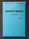 MANAGEMENTUL ORGANIZATIEI. TESTE GRILA - Nicolescu, Verboncu