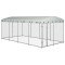 Gossi padoc pentru caini de exterior, cu acoperis, 7,6 x 3,8 x 2,3 m