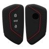 Husa Cheie Auto pentru VW - 3 Butoane, Silicon, Negru, 52650.01, Kwmobile