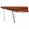 vidaXL Copertină autonomă retractabil manual portocaliu/maro 450x300cm 3069760