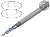 Cablu RS485 1x2x24AWG Cu PVC gri 30m Eca 300V
