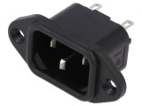 Conector Alimentare AC Tată 10A 250V IEC 60320