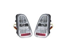 Stop spate, lampa Mini One/Cooper/Cabrio (R50/R52/R53), 07.2004-07.2007, model tuning, montare spate, stanga+dreapta, cu indicator led; LED+W16W; cro