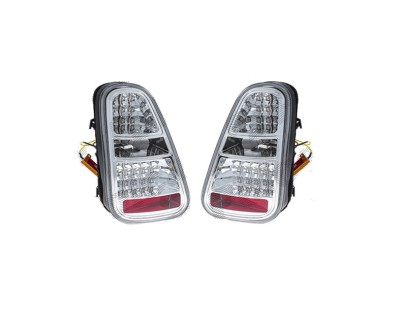 Stop spate, lampa Mini One/Cooper/Cabrio (R50/R52/R53), 06.2001-06.2004, model tuning, montare spate, stanga+dreapta, cu indicator led; LED+W16W; ros foto